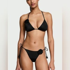 Victoria's Secret Black Floral Bikini